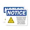 Signmission Cold Burn Hazard Cryogenic Liquid OSHA Notice Sign, Plastic, 14in W x 10in L, 2PK OS-2PACK-NS-P-1014-L-10700 - alternate 1